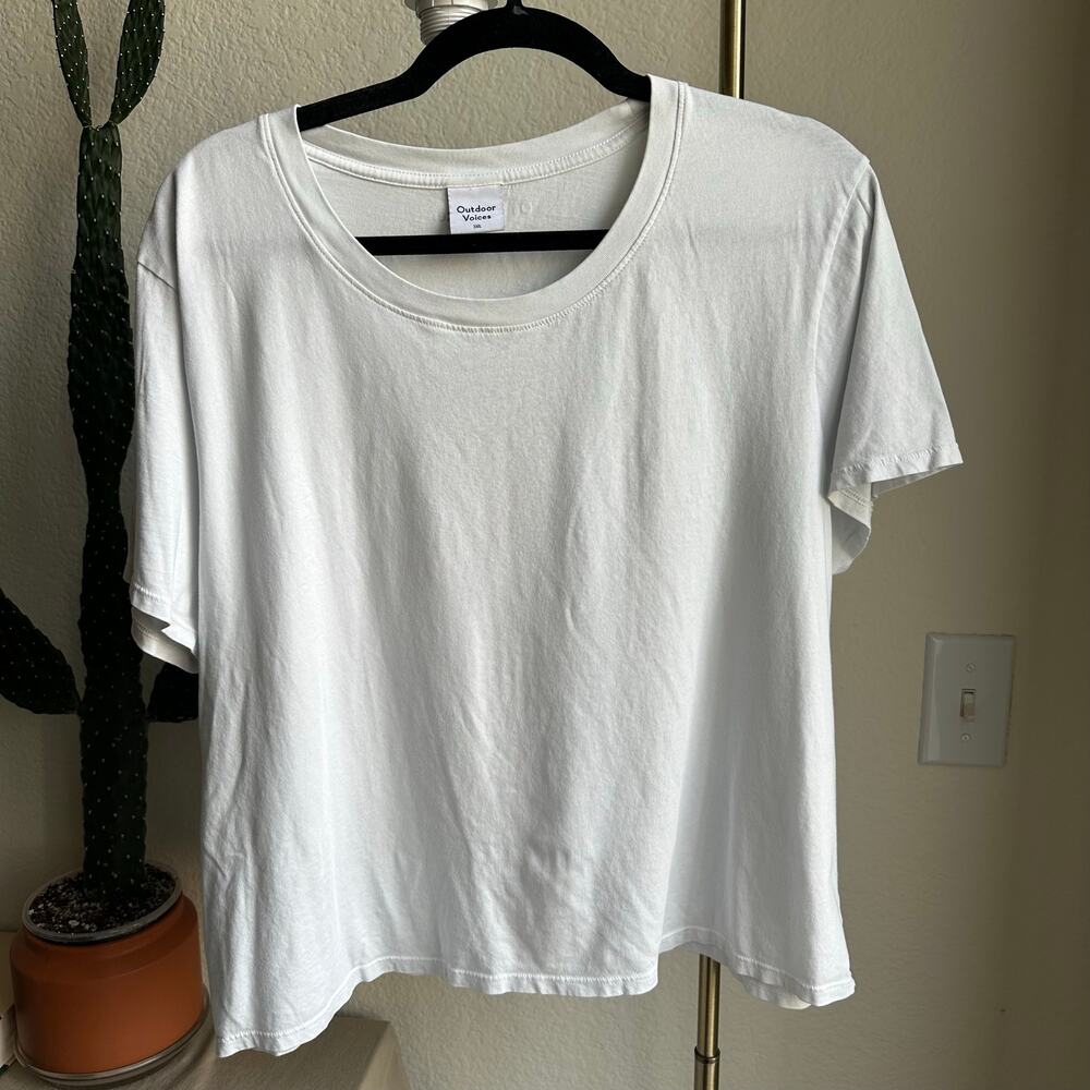 Outdoor Voices White Cotton Everyday Tee